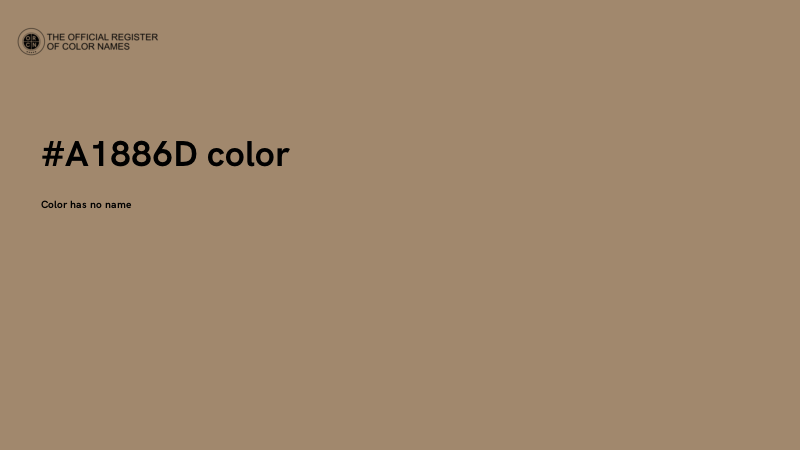 #A1886D color image