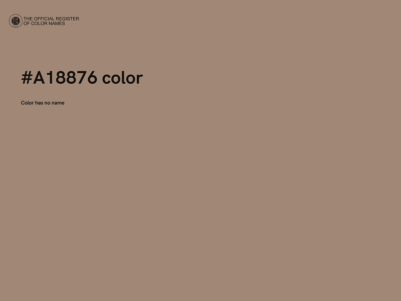 #A18876 color image