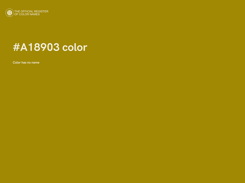 #A18903 color image