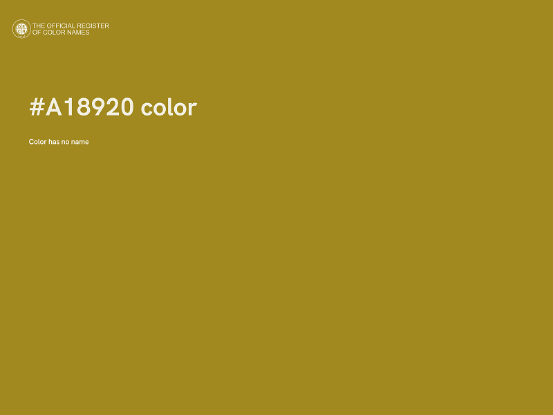 #A18920 color image