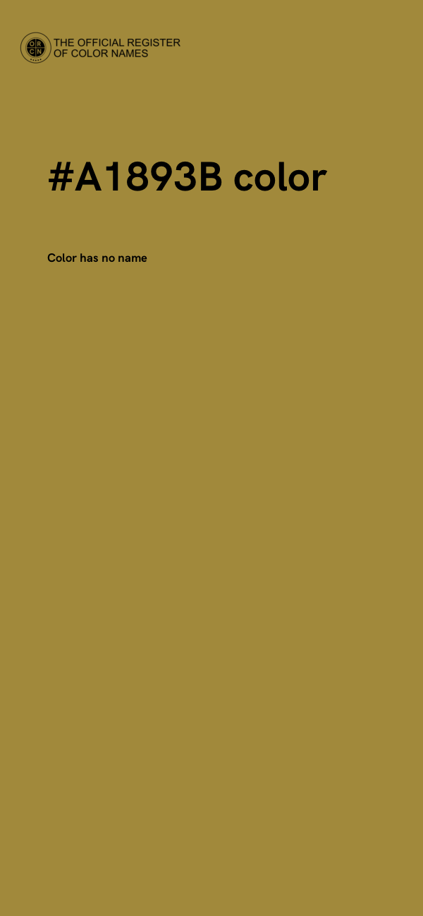 #A1893B color image