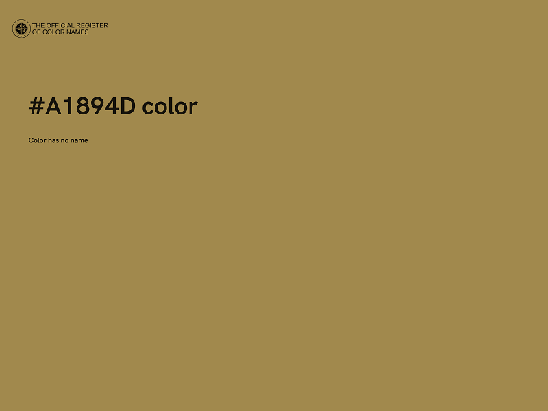 #A1894D color image