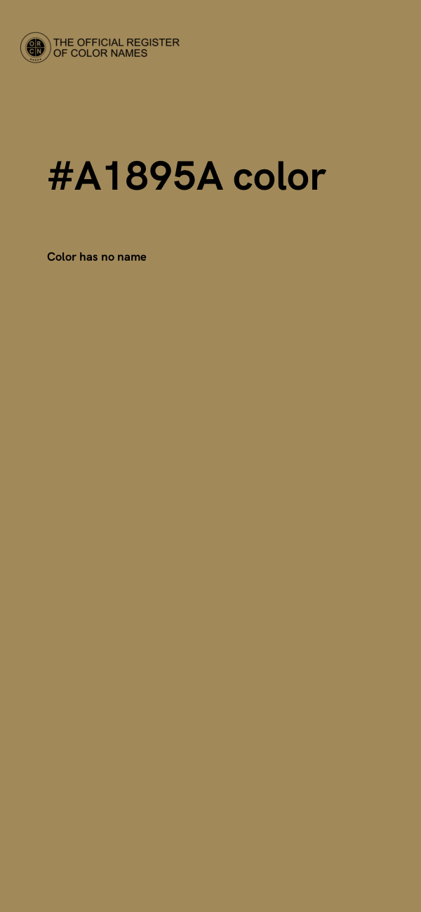 #A1895A color image