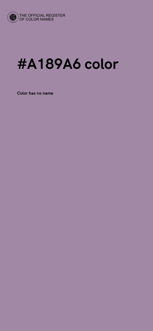 #A189A6 color image