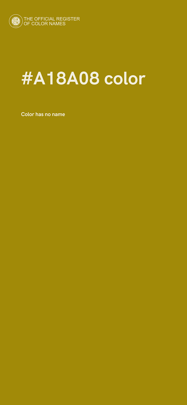 #A18A08 color image