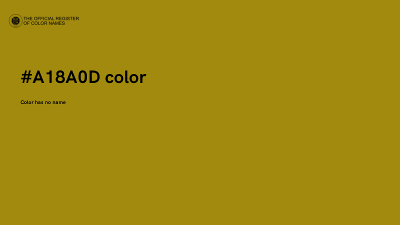 #A18A0D color image