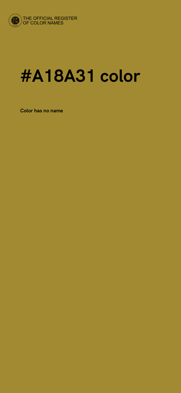 #A18A31 color image