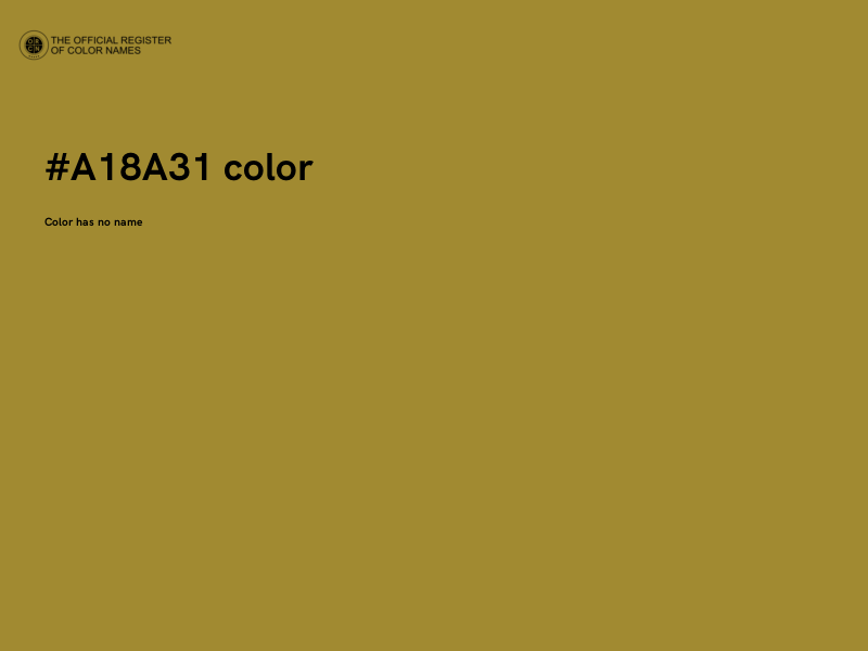 #A18A31 color image