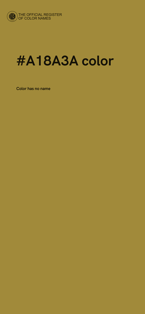 #A18A3A color image
