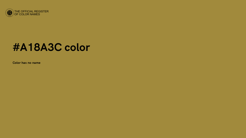 #A18A3C color image