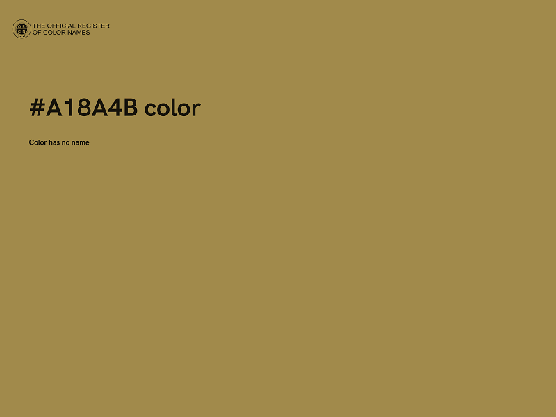 #A18A4B color image