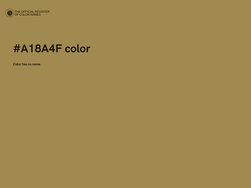 #A18A4F color image