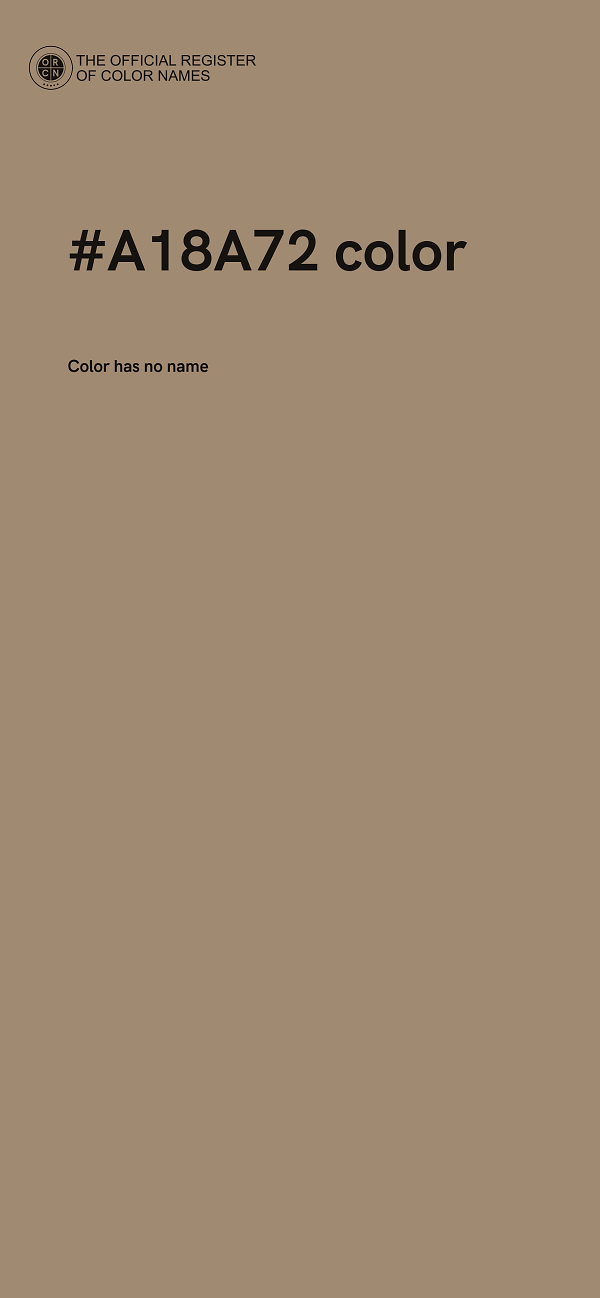 #A18A72 color image