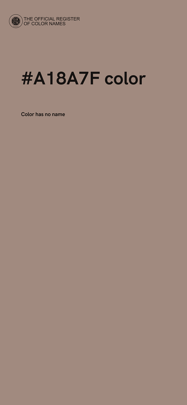 #A18A7F color image