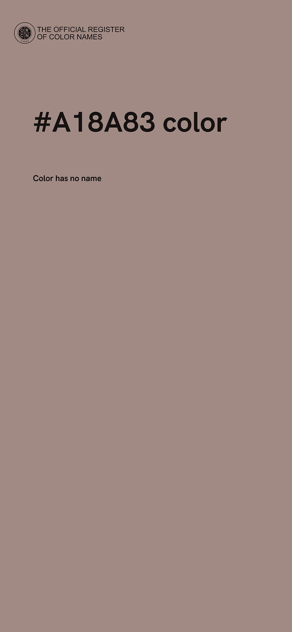 #A18A83 color image