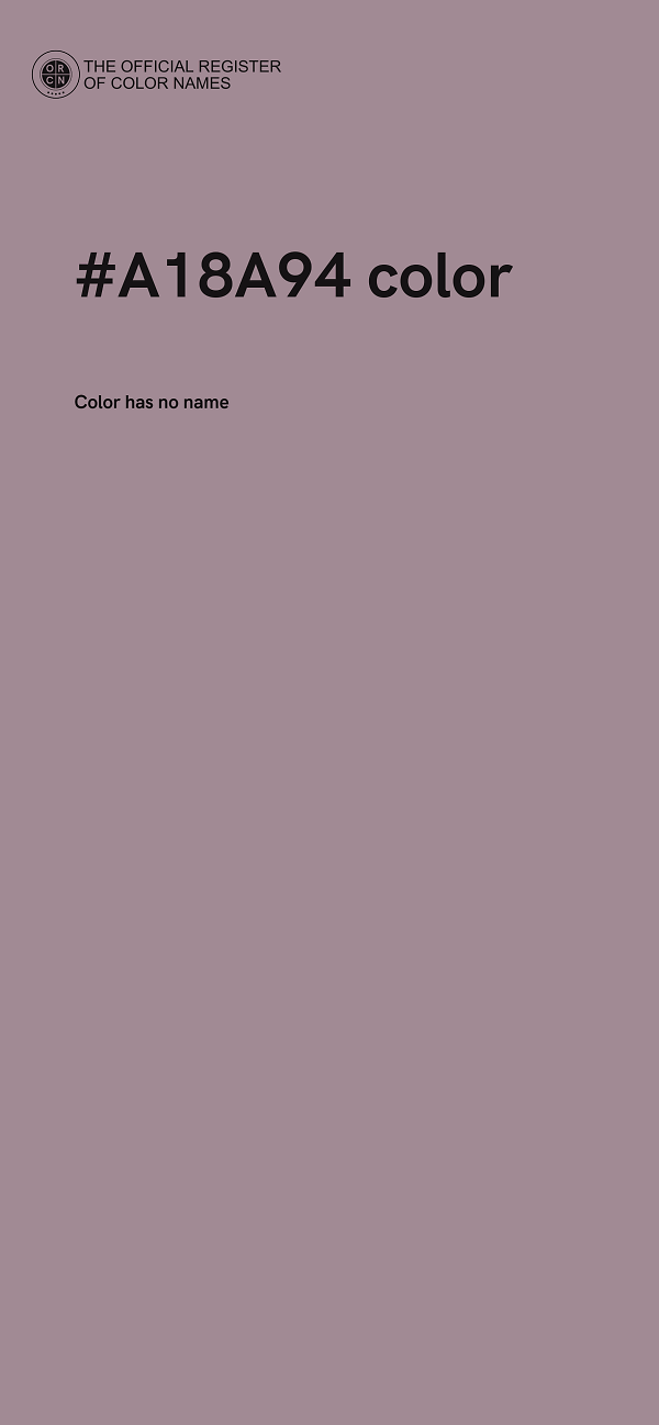 #A18A94 color image