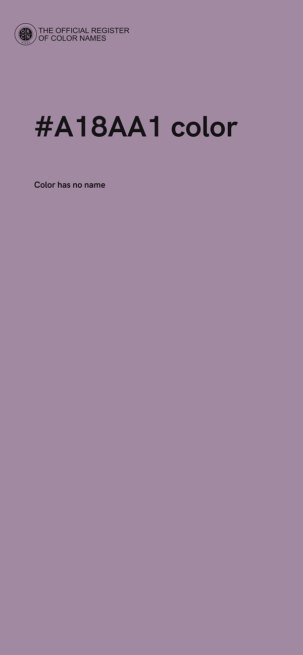 #A18AA1 color image