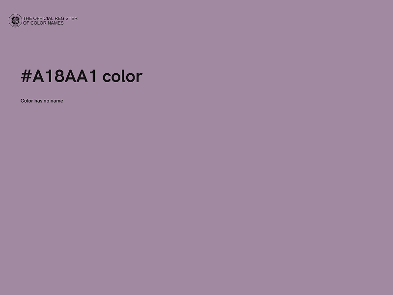 #A18AA1 color image