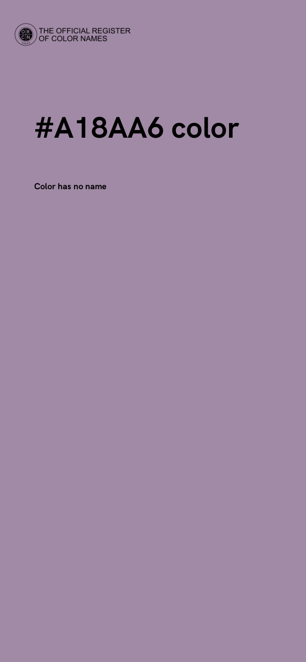#A18AA6 color image
