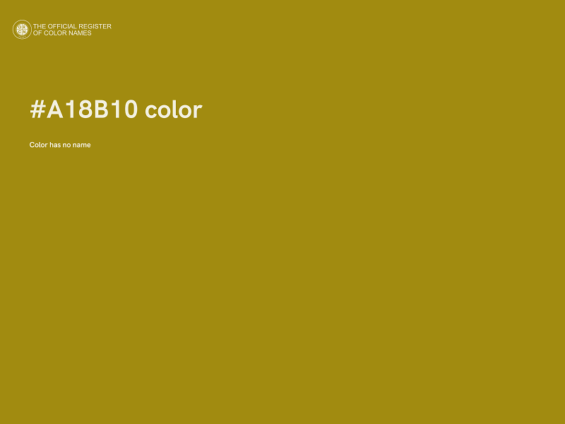 #A18B10 color image