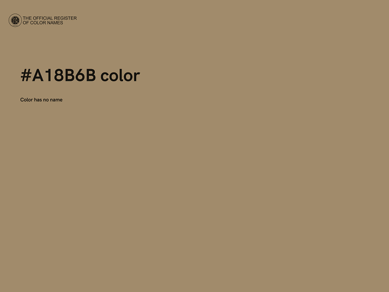 #A18B6B color image