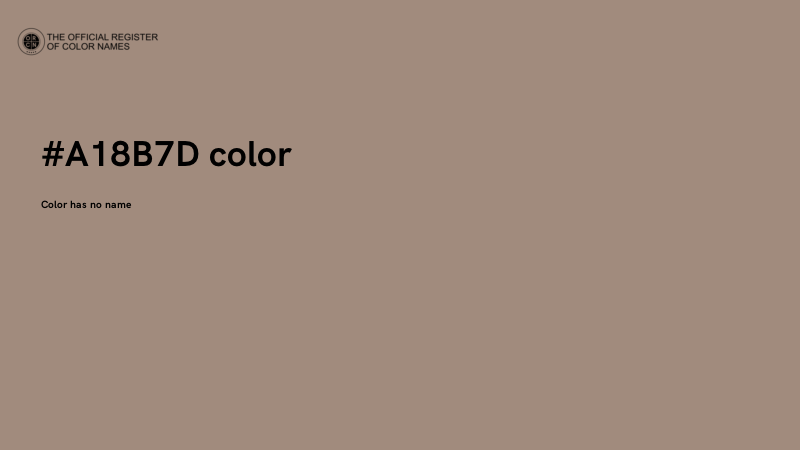 #A18B7D color image