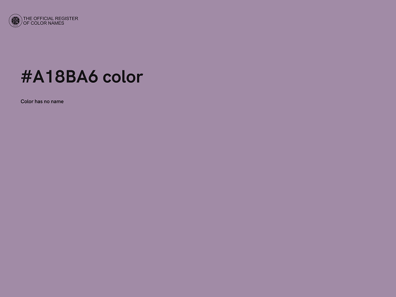 #A18BA6 color image