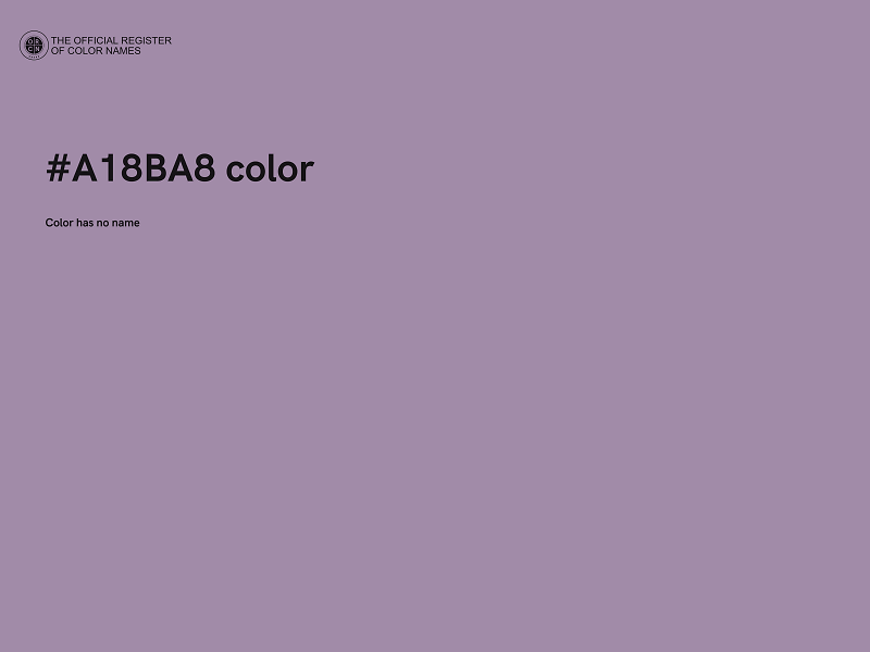 #A18BA8 color image