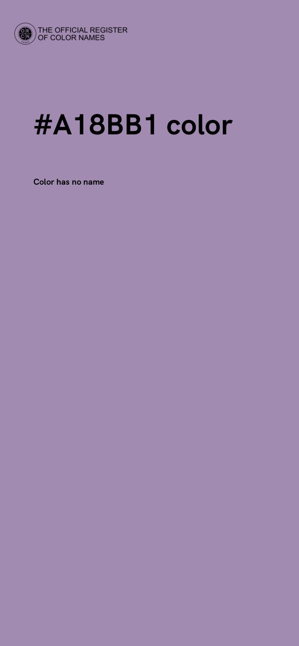 #A18BB1 color image