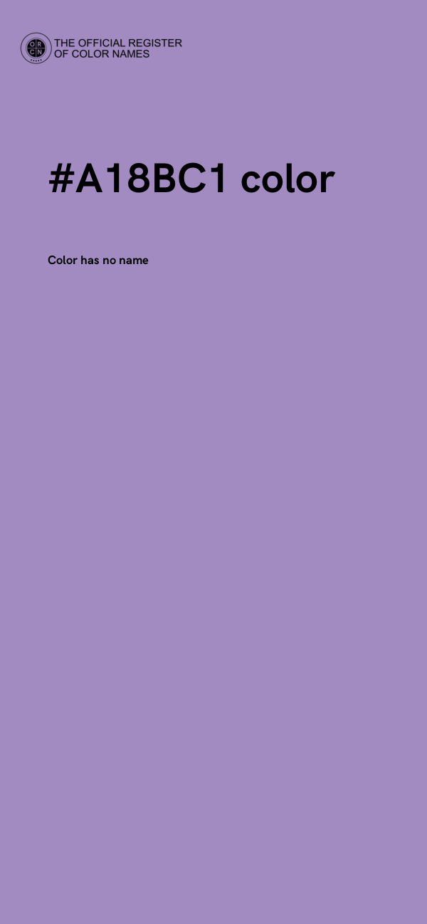 #A18BC1 color image