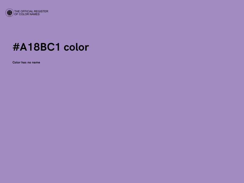 #A18BC1 color image