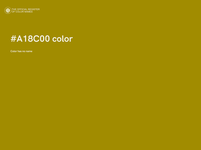 #A18C00 color image