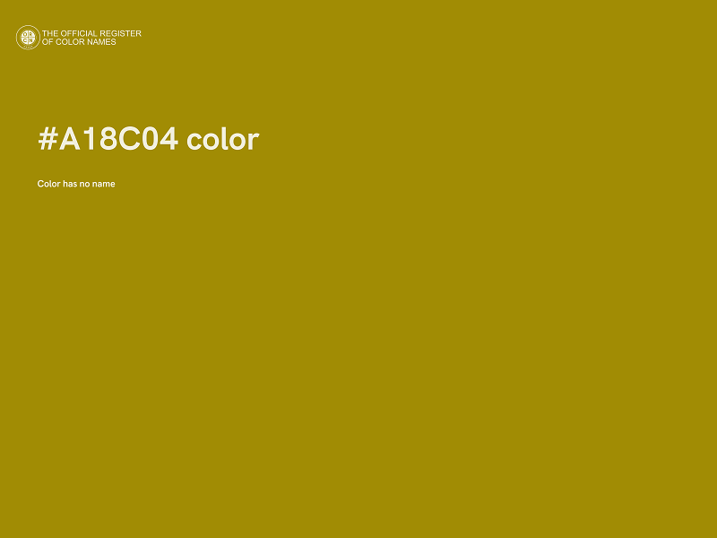 #A18C04 color image