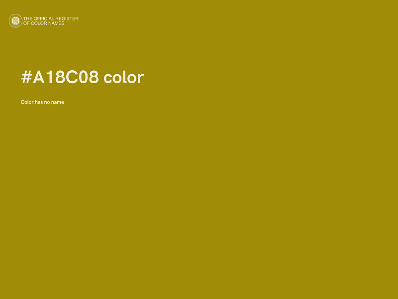 #A18C08 color image