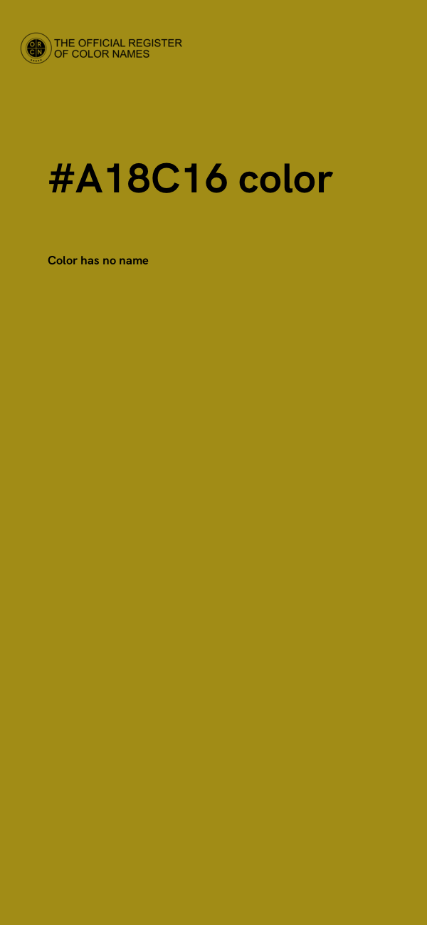 #A18C16 color image