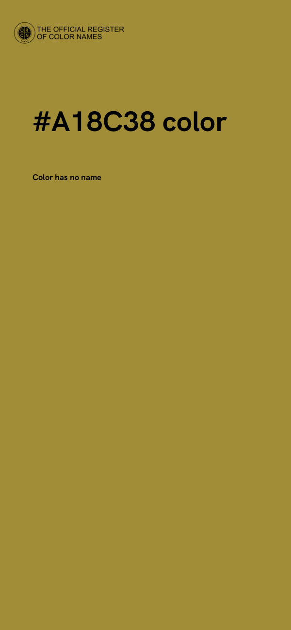 #A18C38 color image