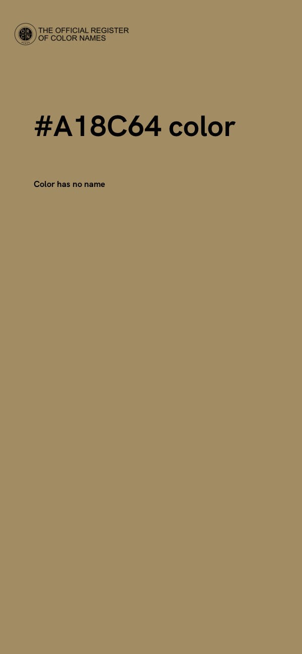 #A18C64 color image