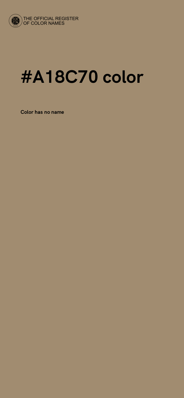 #A18C70 color image