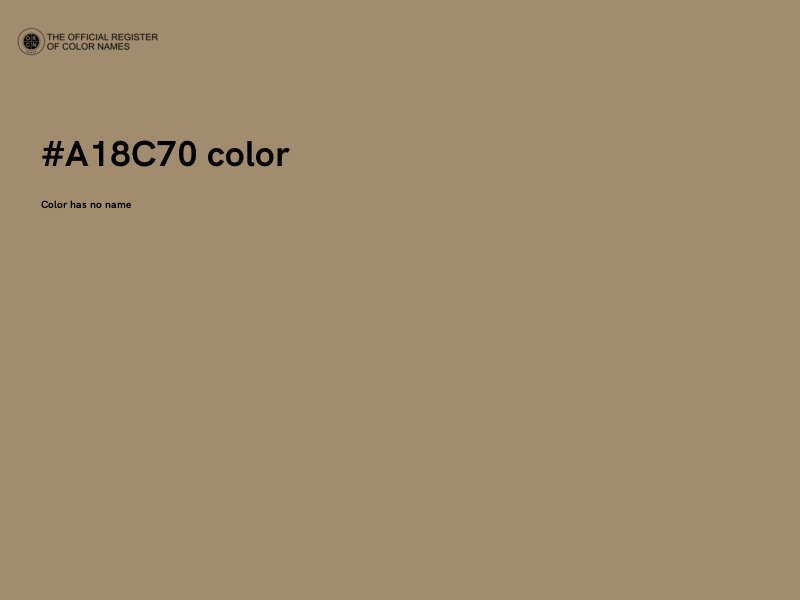 #A18C70 color image