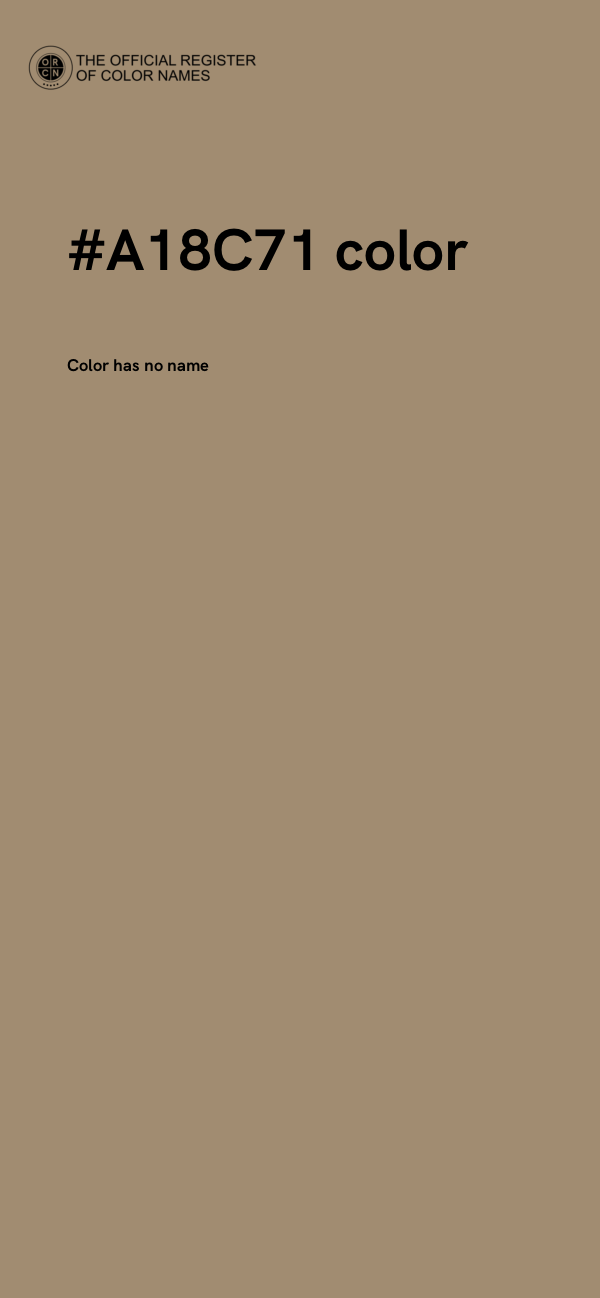 #A18C71 color image