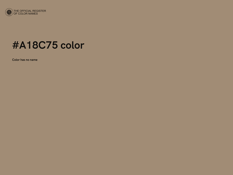 #A18C75 color image