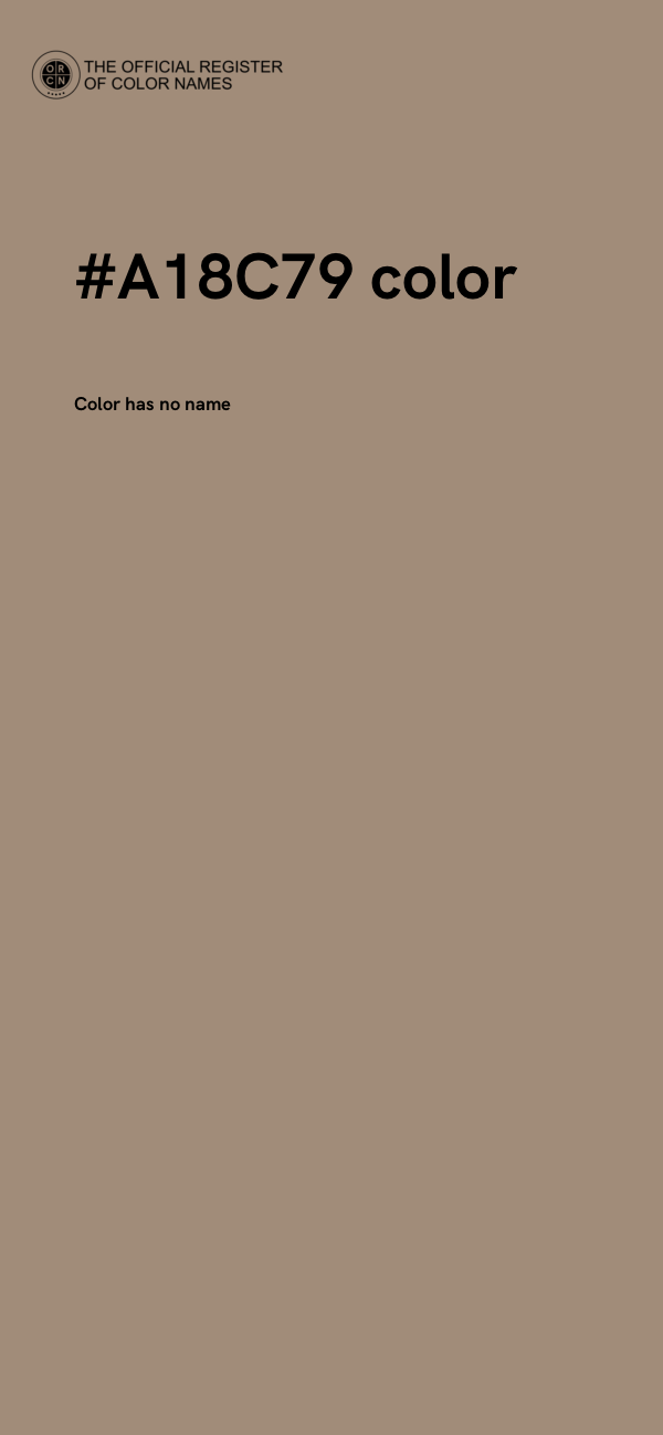 #A18C79 color image
