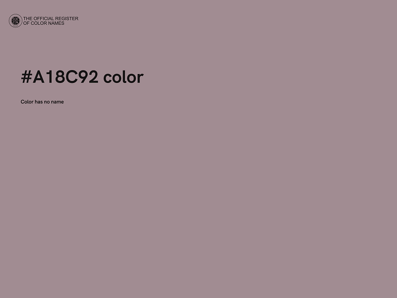 #A18C92 color image