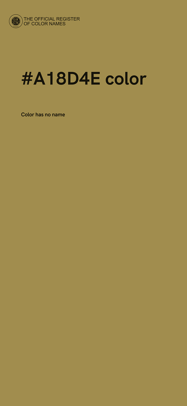#A18D4E color image