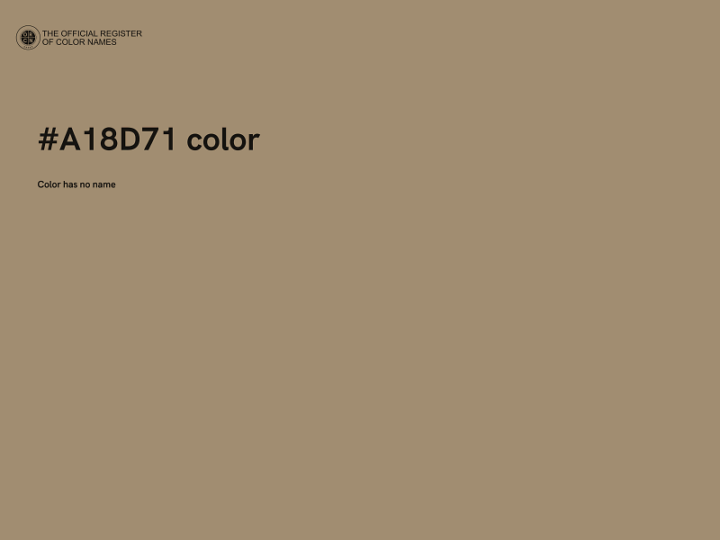 #A18D71 color image