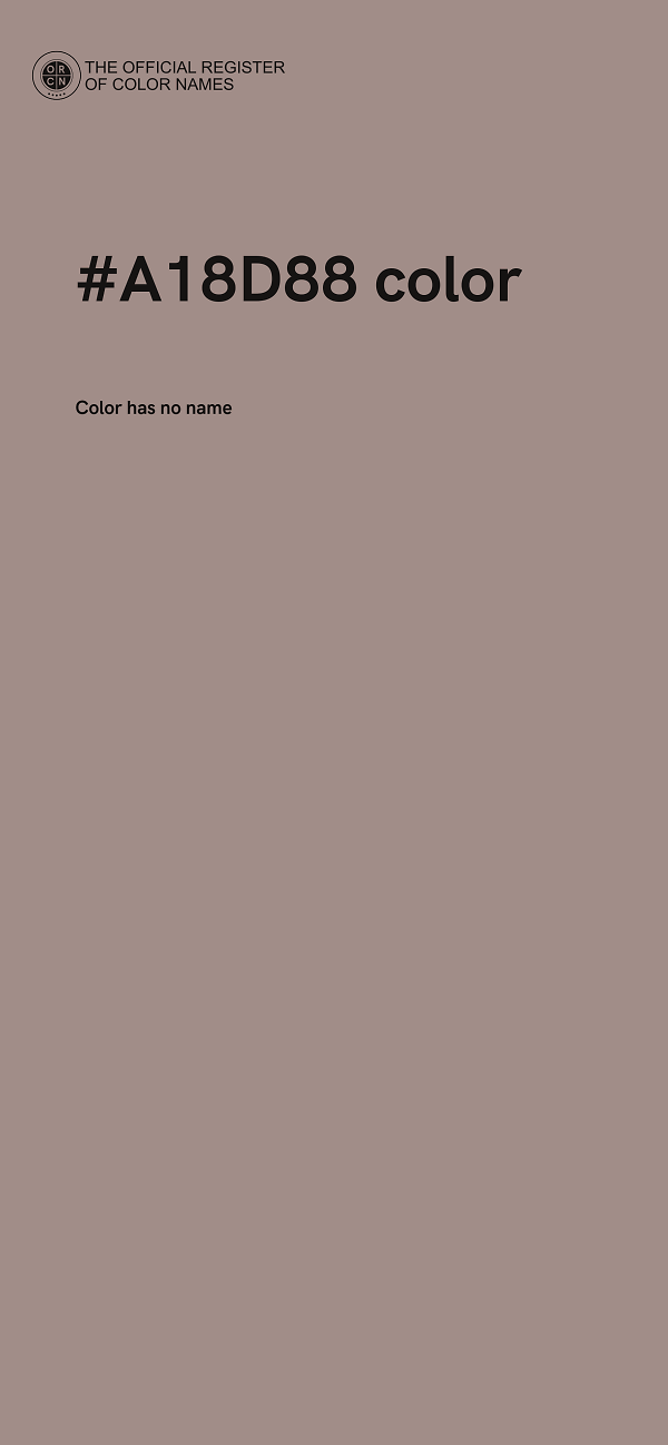 #A18D88 color image