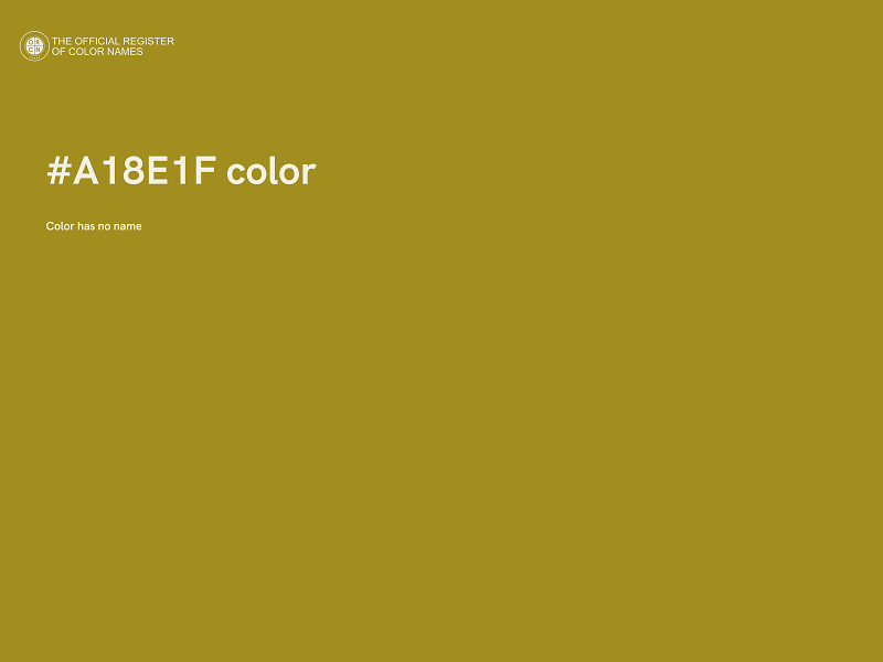 #A18E1F color image