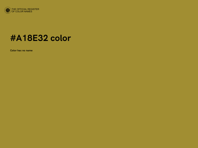#A18E32 color image