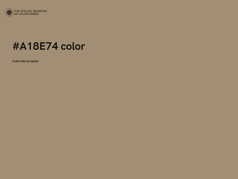 #A18E74 color image