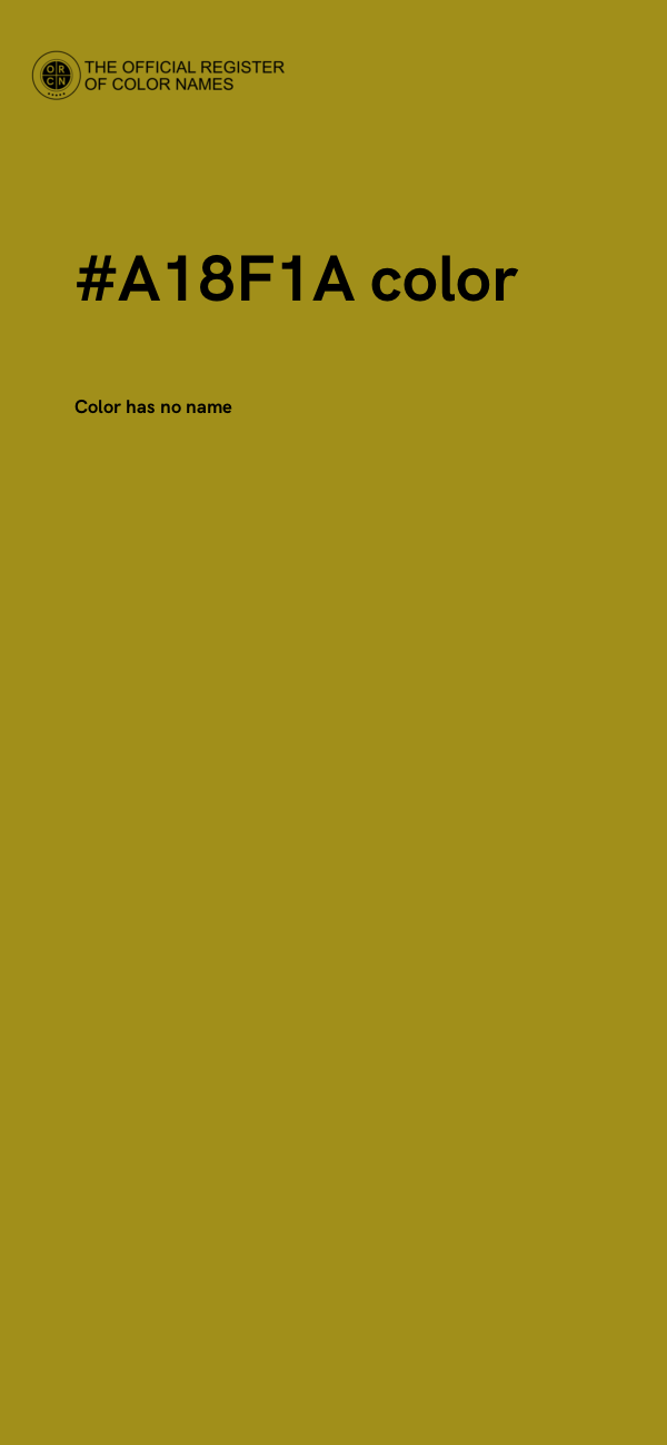 #A18F1A color image